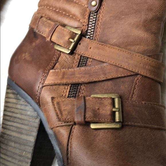 Steve Madden Raleighh Leather Cognac Boots Size 10 - Picture 6 of 6